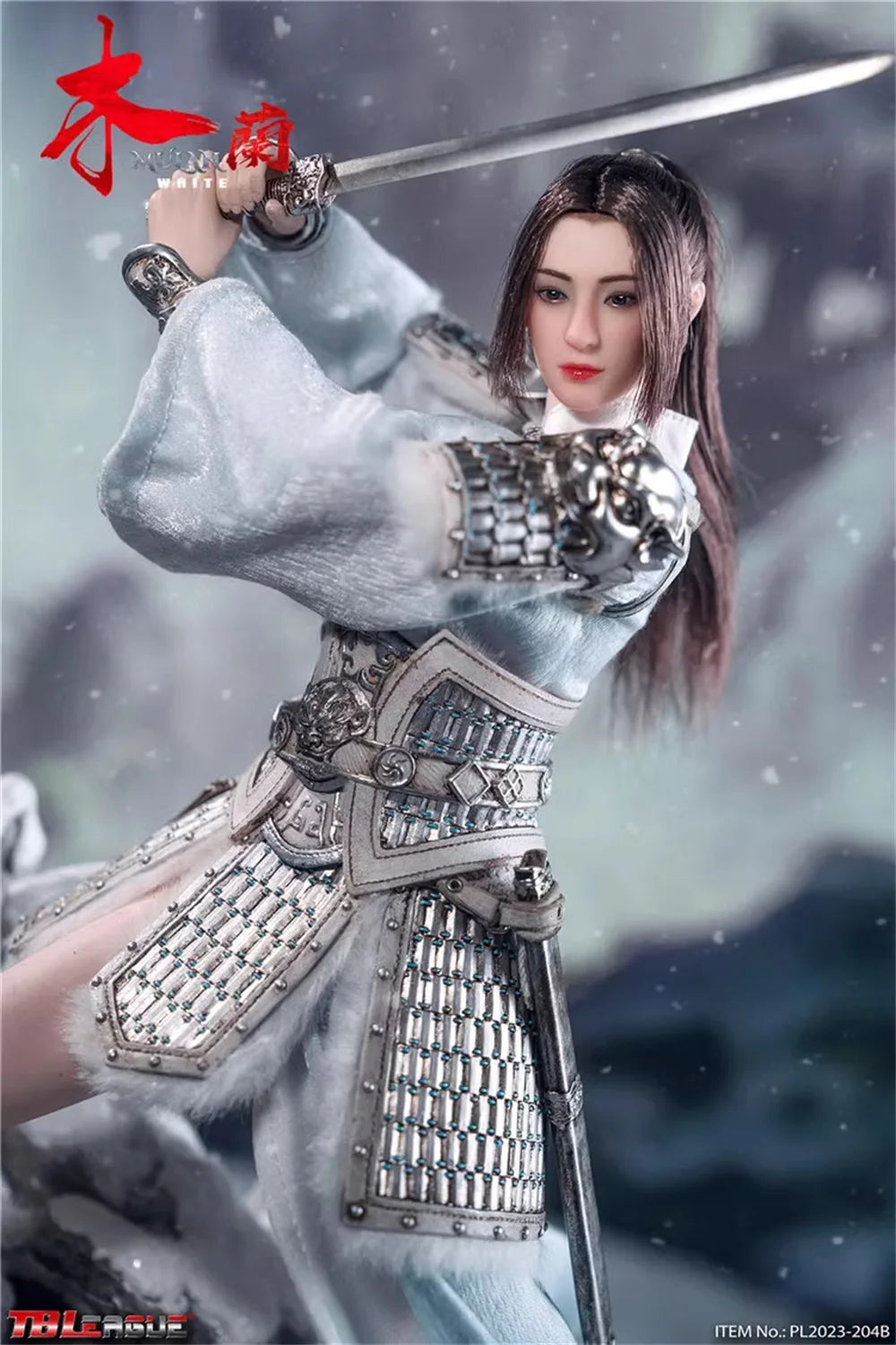 1/6 TBLeague PL2023-204B White Version Princess Female Warrior Hua Mulan Full Set Moveable Action Figure Gift For Fans Collect
