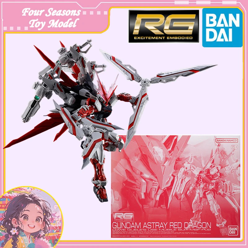 Fast Shipping Bandai Anime GUNDAM ASTRAY RED DRAGON RG 1/144 Original Model Toys Action Figure Collectible Ornament Children Kid