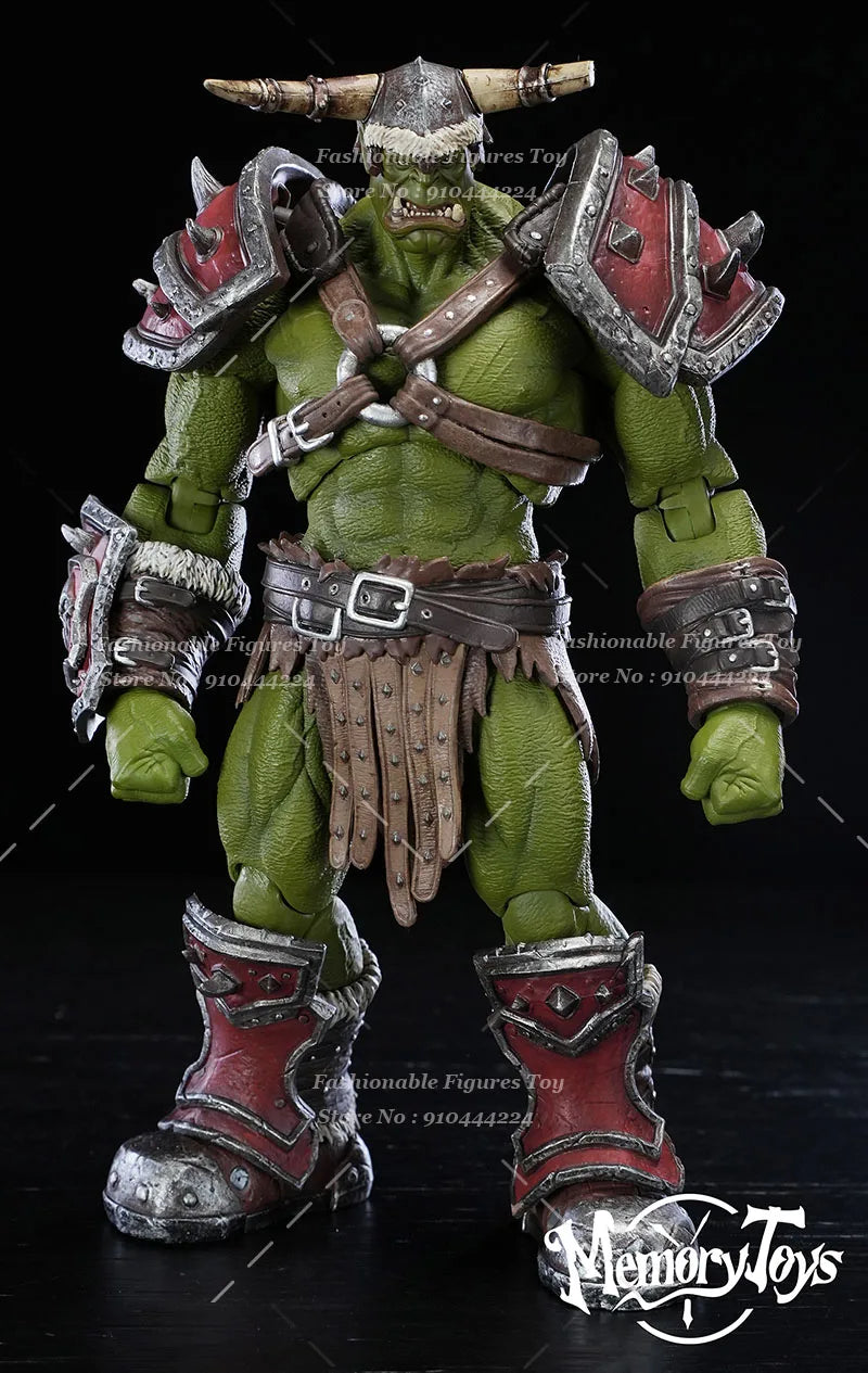 Memory Toys WOW 1/12 Men Sodlier Orc Mercenary Captain Angry Kagas Full Set 20Cm Action Figure Model Best Fans Collection