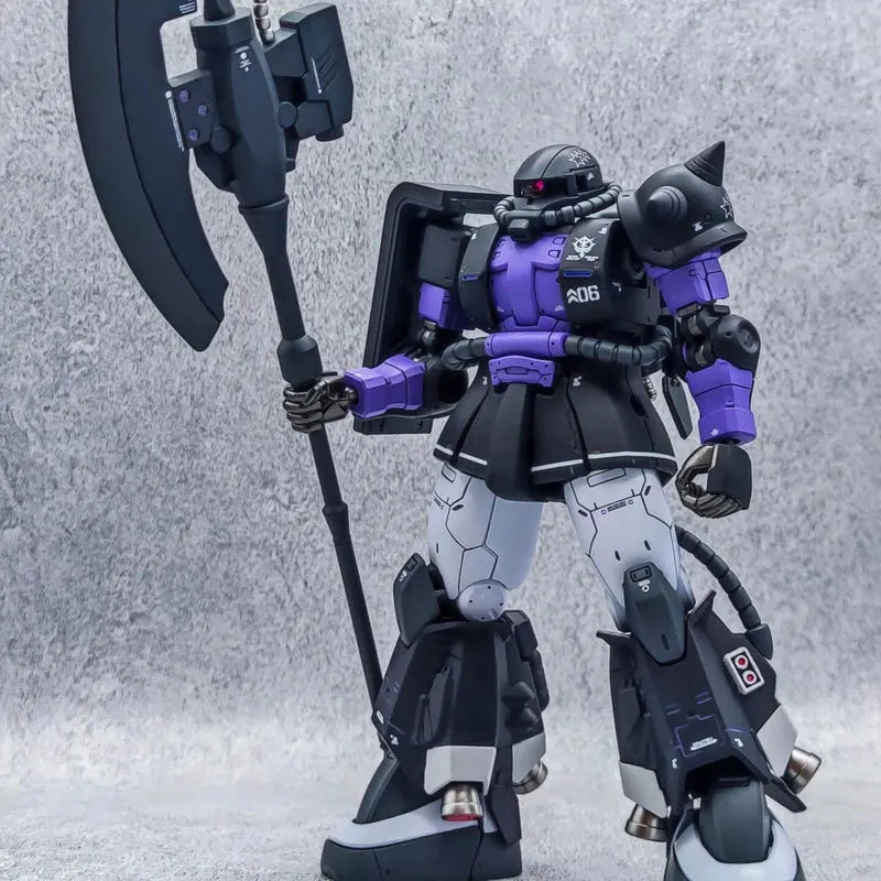 Gaogao Zaku Ms-06R-1A Assembly Model Action Model Kit Hg 1/144 005 003 Zaku Ii High Sniper Rifle Axe Cannon Mobility Type Robot