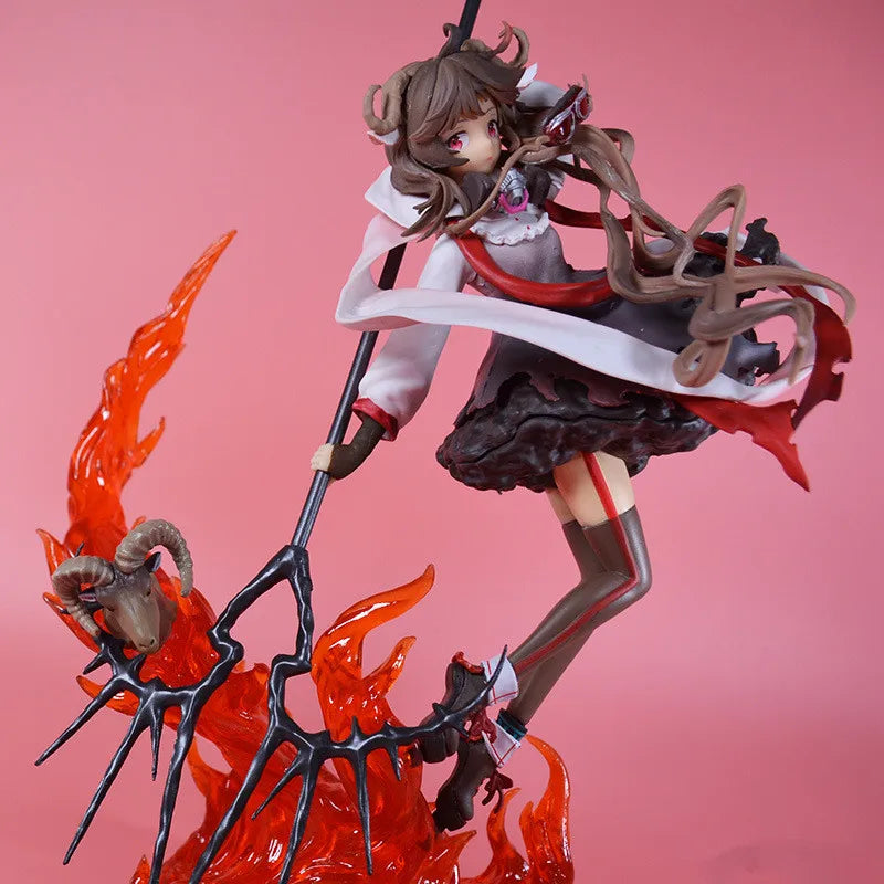 Anime Figure Arknights 26cm Myethos Eyjafjalla Game Eyjafjalla Sheep Action Figure Collection Model Toys With Light Ornament