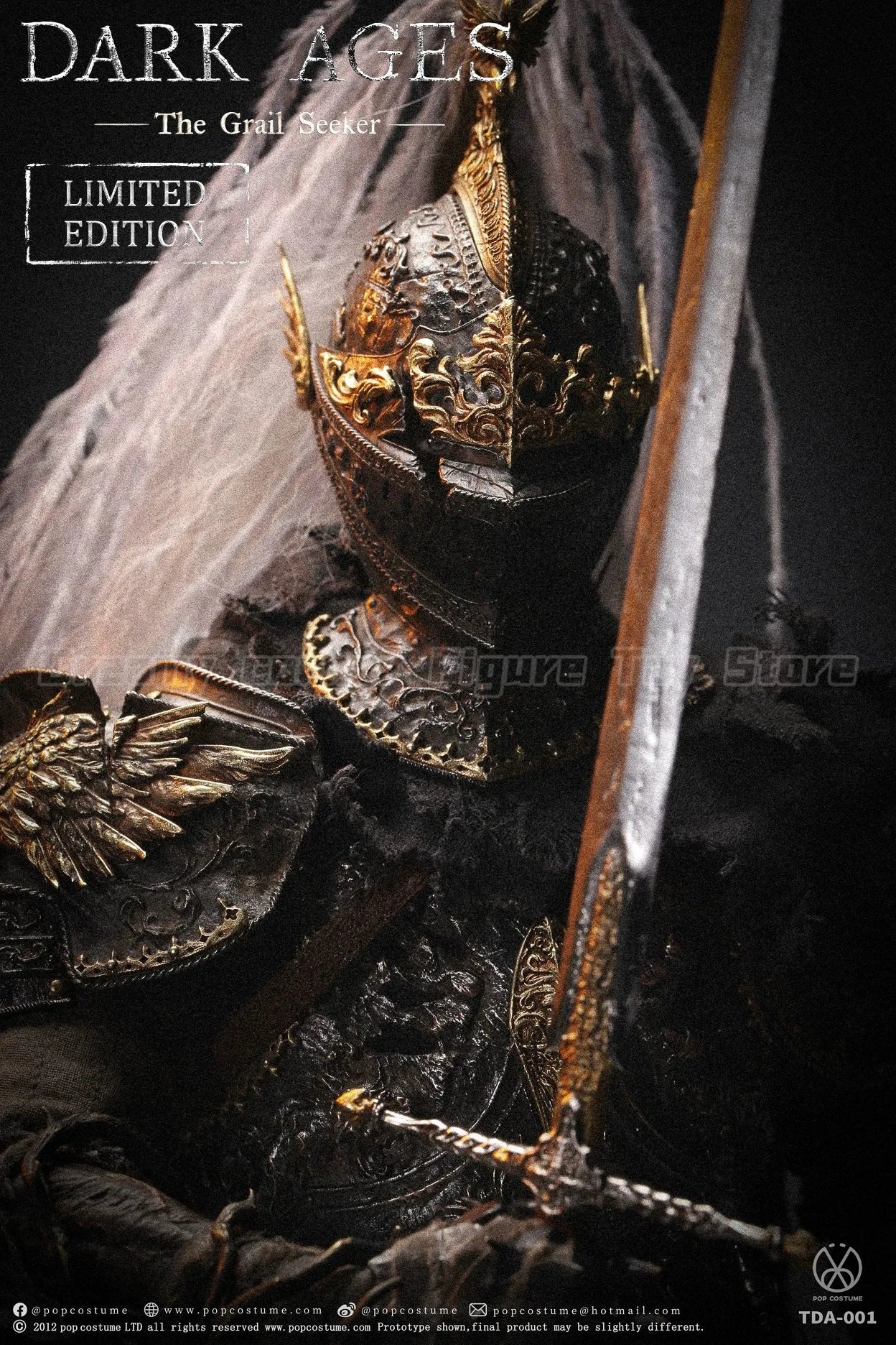 【In Stock】Original POP COSTUME TDA-001 The Dark Ages- Curse of The Grail The Dark Knight Galahad 1/6 Action Figure