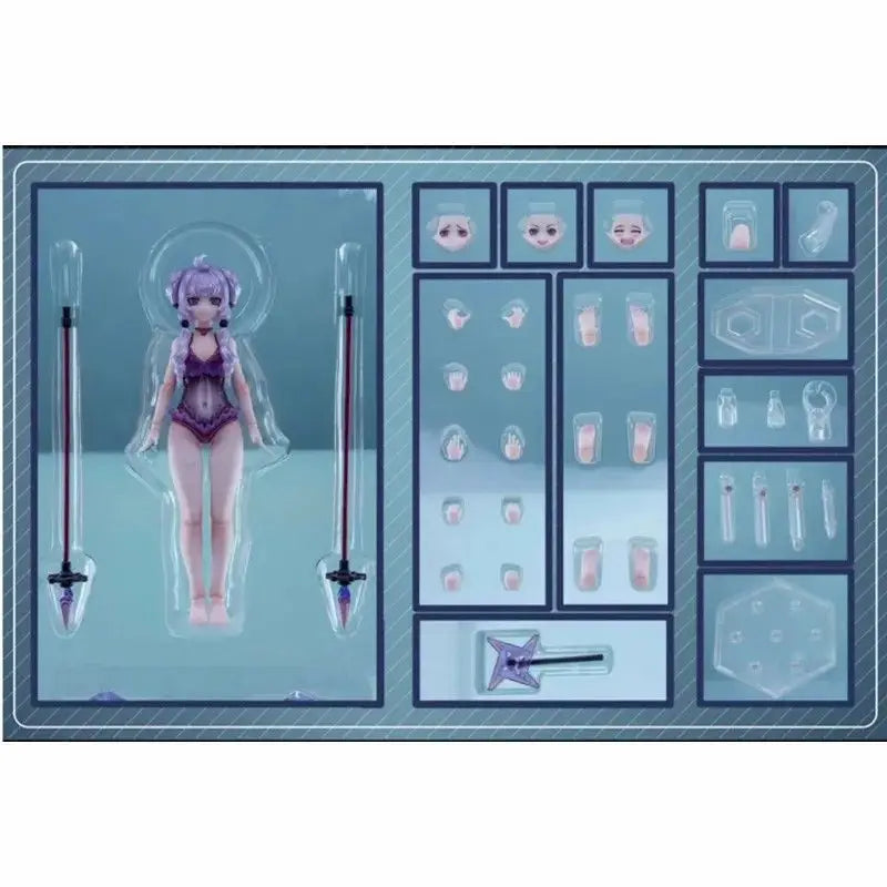 In Stock 1/12 Dimensional Figurative The Original Witch Lin Ya Mobile Suit Girl Action Figure Movable Joint Assemble Model Toys