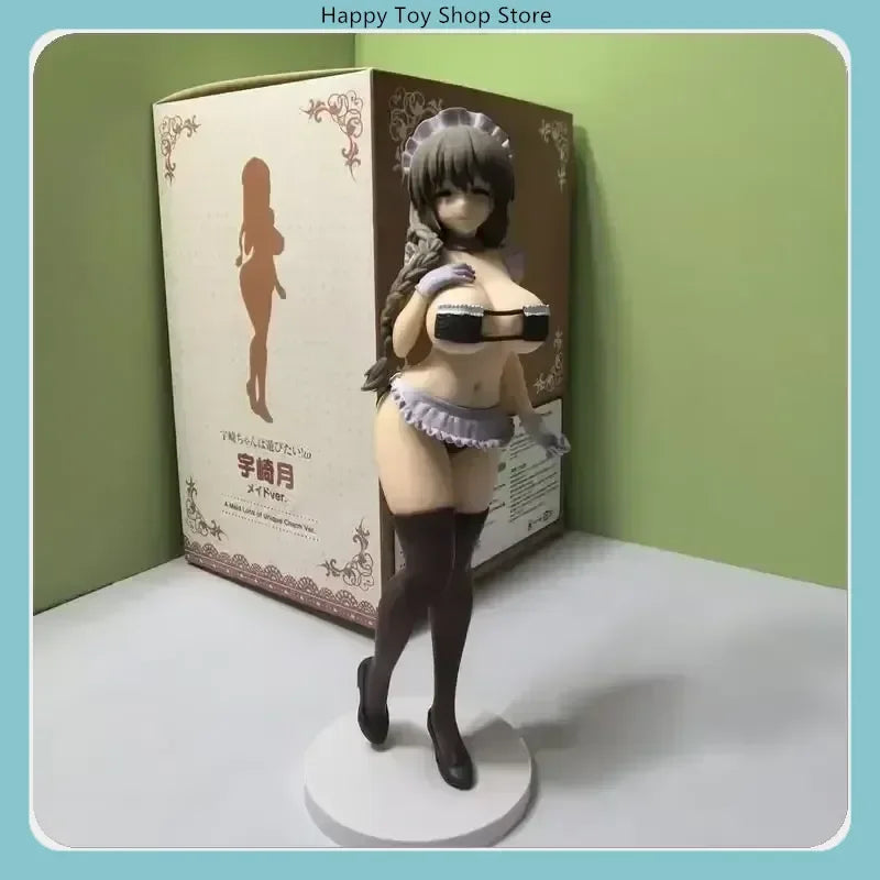 Gift 28cm Uzaki Tsuki Maid Standing Pose Collectible Anime Figure Desktop Decoration