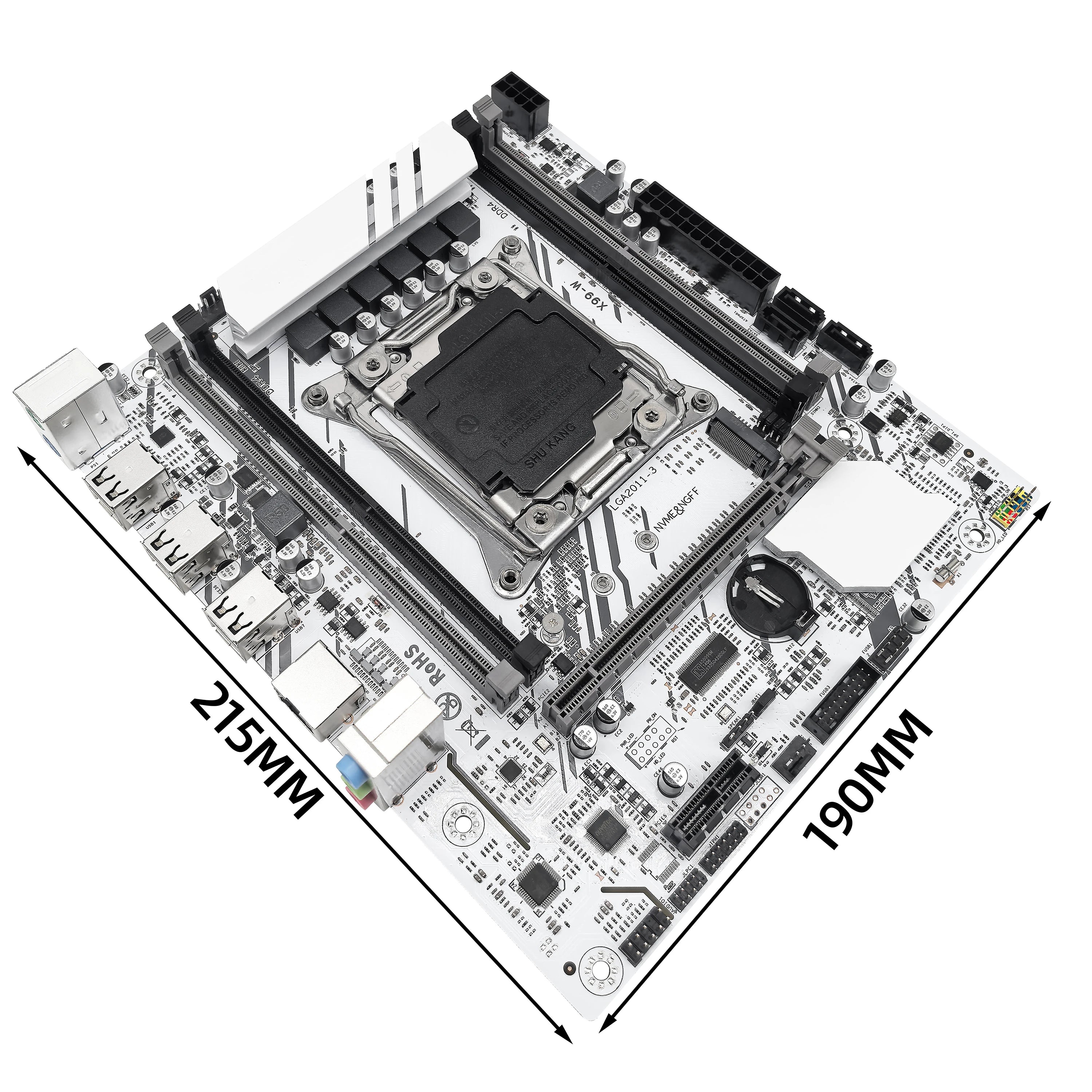ZSUS X99 Motherboard Set Kit With LGA2011-3 Xeon E5 2670 V3 CPU DDR4 16GB (1*16GB) 2133MHZ RAM Memory NVME M.2 SATA