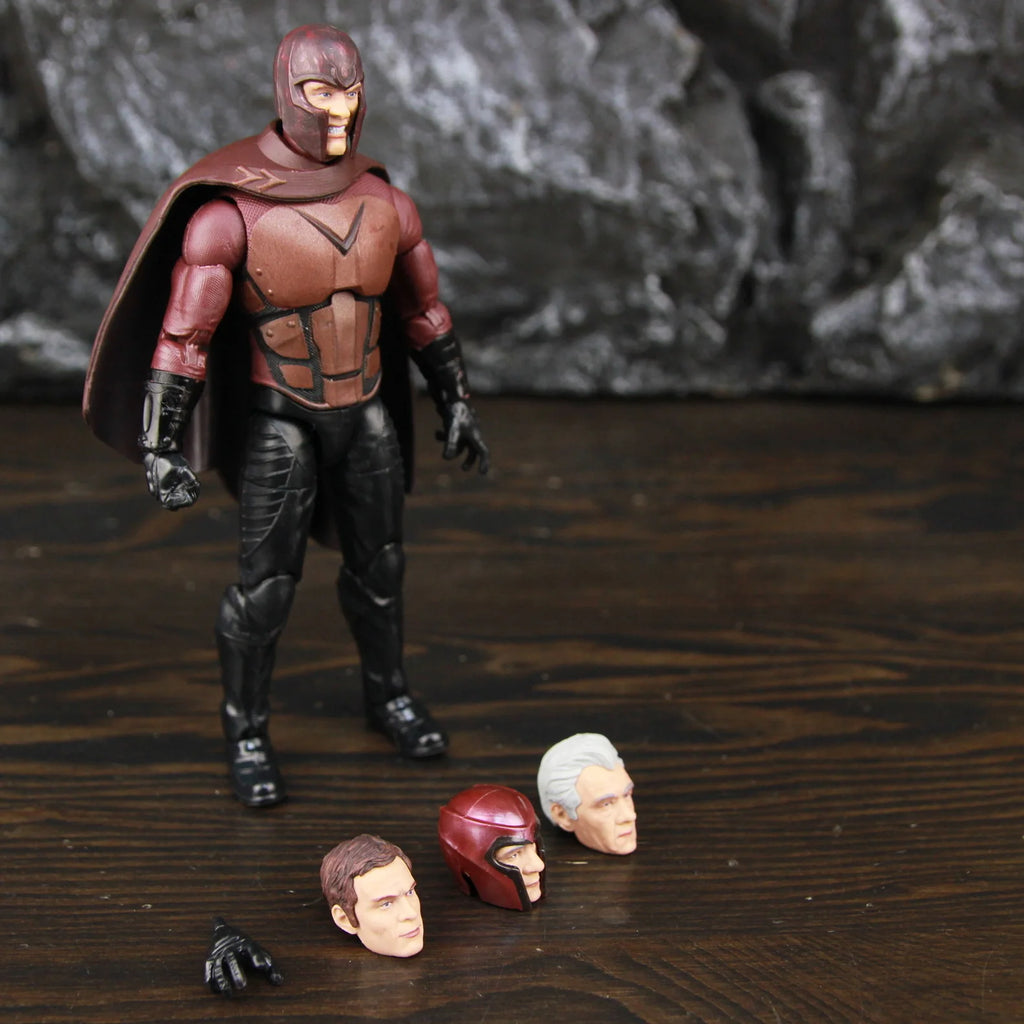 Marvel Legends Young & Old Magneto 6" Action Figure 2000 X-Men Film Movie Toys Doll Model From Professor X 2 Pack