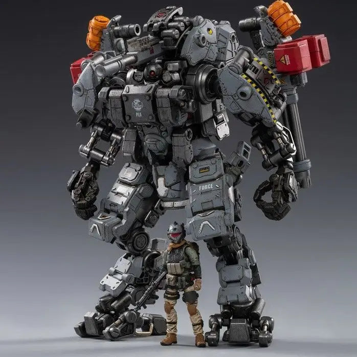 Official Genuine Joytoy Mecha, Steel Bone Robot Toy, Full Articulation Indust Equipped  Military Style Collectible Action Figure