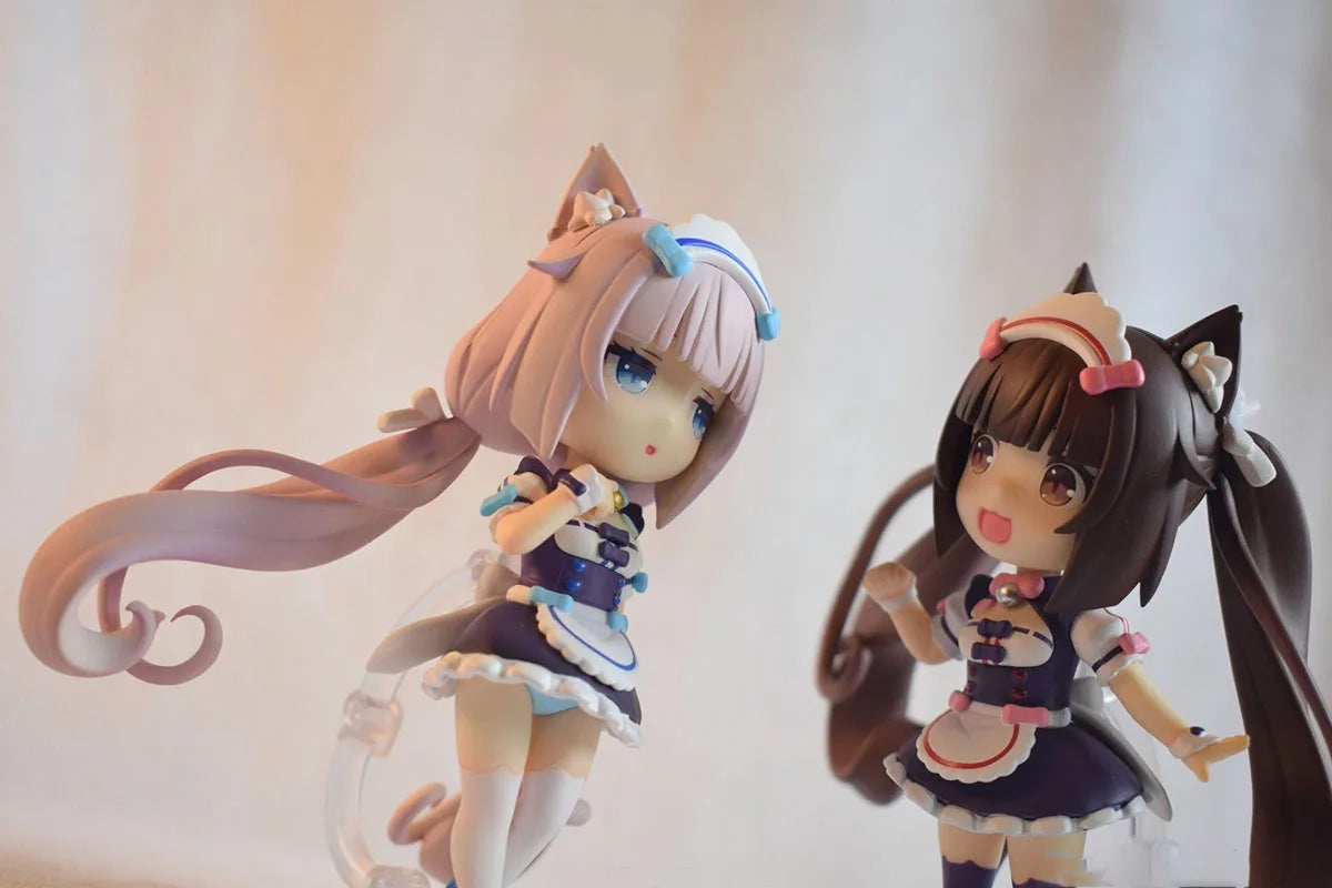 100% Original in Stock PLUM Mini Figure 100 Nekopara Chocola Vanilla Anime Figure Action Figure Collection Series Model Toys