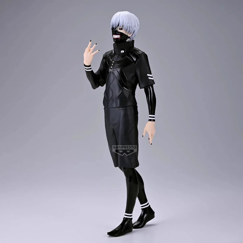 27cm Tokyo Ghoul Grandista Ken Kaneki Action Figure Mask White Hair Model Anime Statue Ornament Collect Toy PC Case Decor Gifts