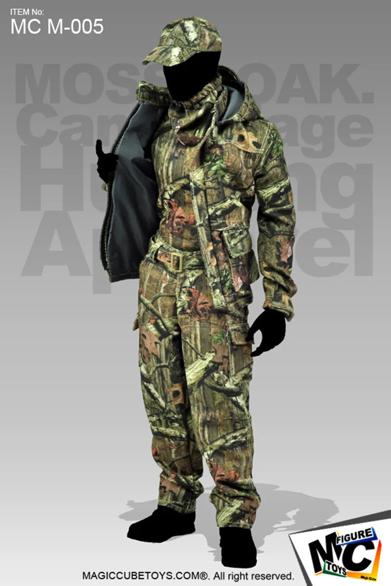 Mc Toys Mcm-005 1/6 Male Soldier Camouflage Jacket Pant Hat T-shirt Set Bionic Hunting MC Clothes Set Suit for 12" Action Figure