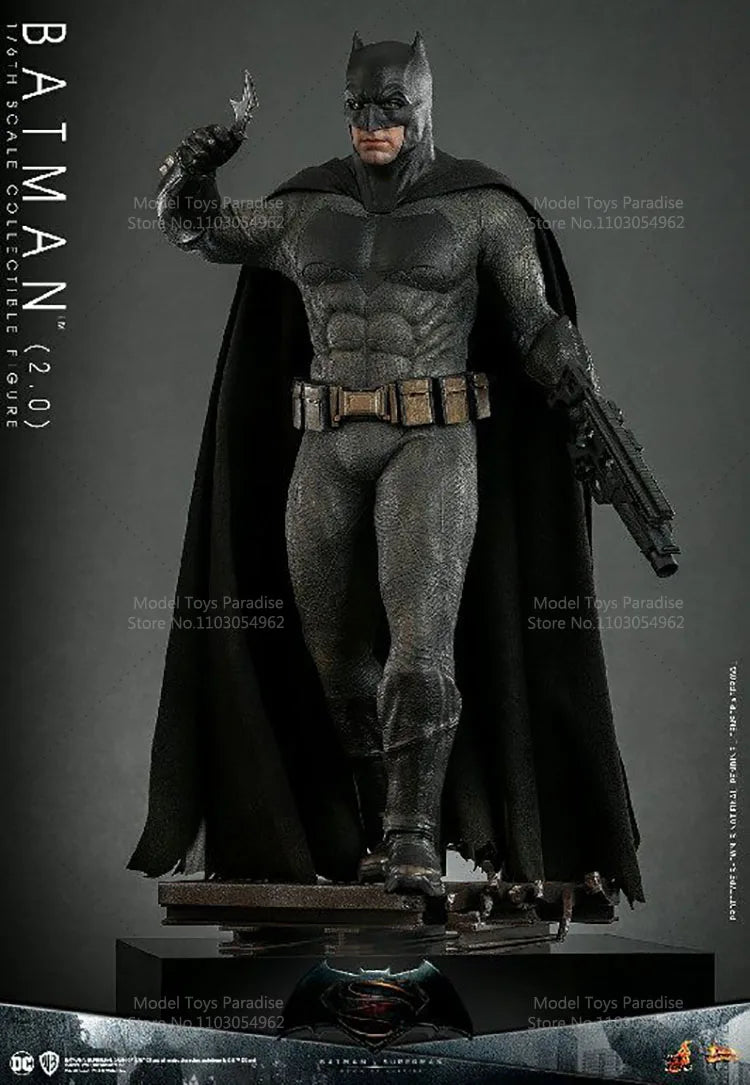 HotToys HT MMS731 1/6 Collectible Toys Light Armored Batman 2.0 Dark Knight Super Hero Soldier 12inch Action Figure Model Gifts
