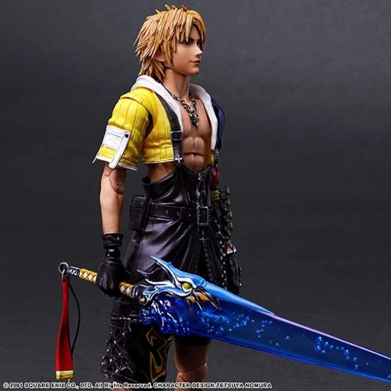 Brand new in box PLAY ARTS Kai Final Fantasy X Tidus, approximately 10 inches tall, fully articulated action figure
