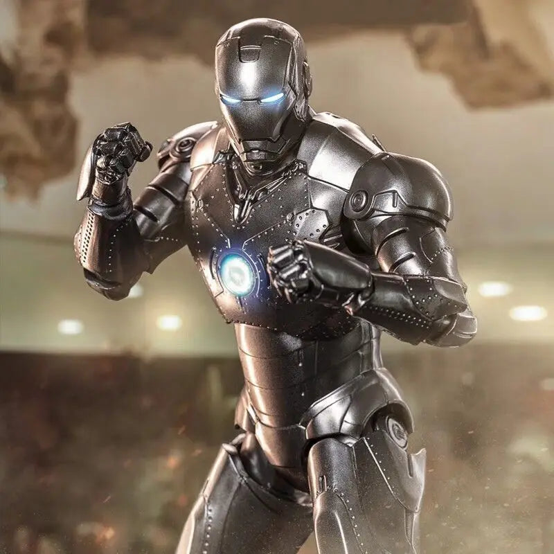 In Stock Fondjoy Iron Man Mk2 Assembled Model Action Figure 1/12 Iron Man Model Collectible Model PVC Model Boys Birthday Gifts