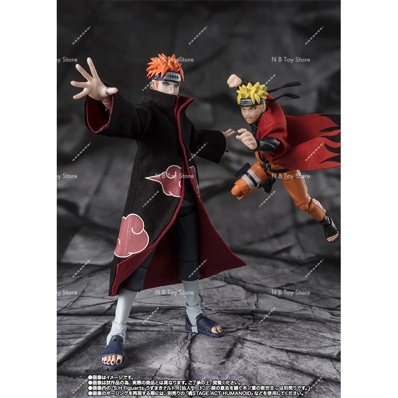 In Stock Bandai Original Shf Naruto Pain Tendo Anime Full Action Figure Finished Model Kit Original Box Toy for Children