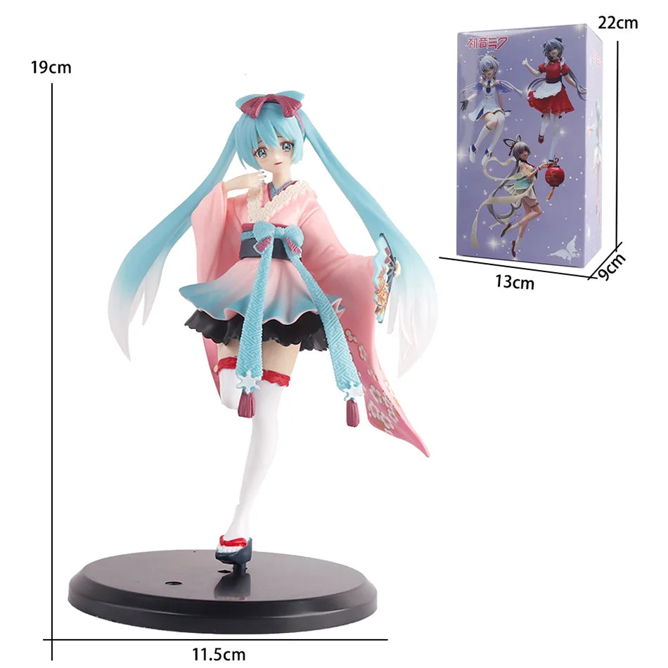 Neue Hatsune Miku Anime Figur Spielzeug Neo Tokyo Serie Kimono MIKU Kawaii Cartoon PVC Action Figur Modell Puppen Geburtstagsgeschenke