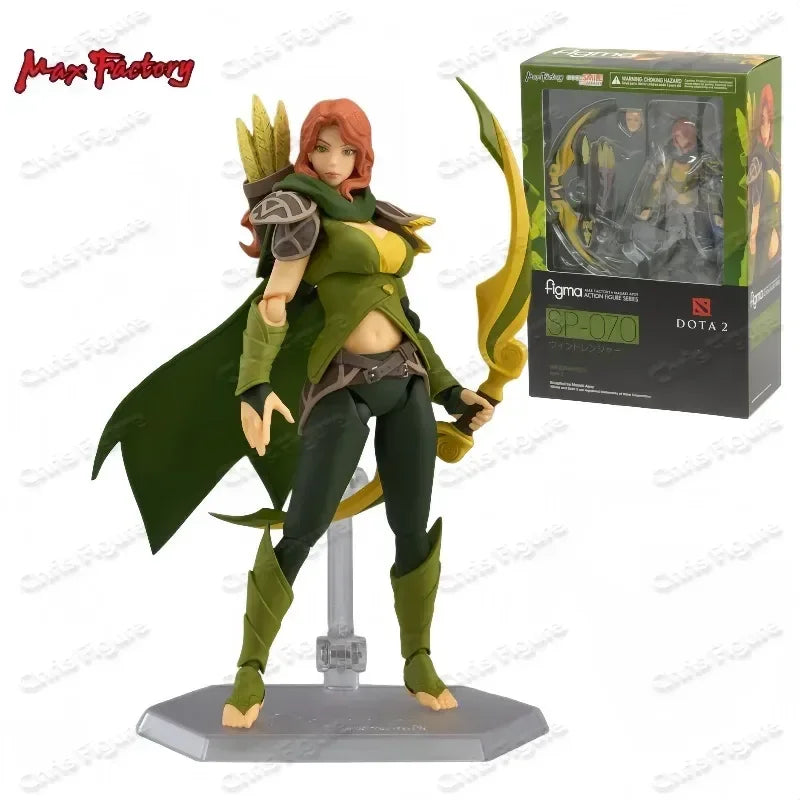 In Stock Authentic Max Factory Figma SP-070 Dota 2 Windranger Articulated Action Figure, Collectible Toy Gift