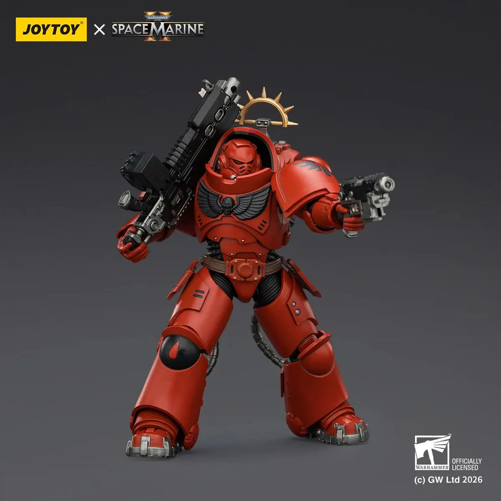 JOYTOY Warhammer 40000/40k Game Edition Blood Angels Heavy Intercessor with Heavy Bolt Rifle and Bolt Pistol Action Figure Doll