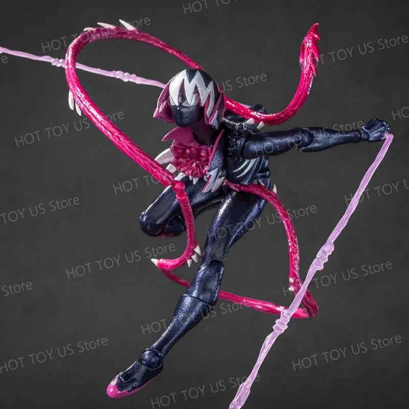In Stock Venom Gwen Action Figures Anime Figurine Kaiyodo Amazing Yamaguchi Revoltech Statue Ko Model Gk Collection Kid Toy Gift
