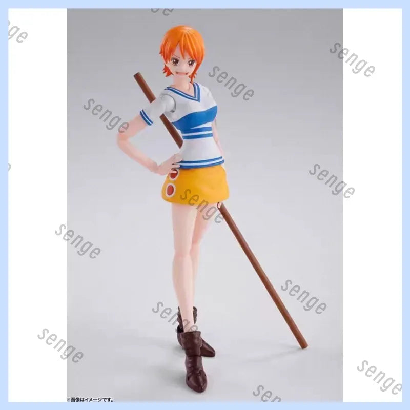 [Genuine in stock] Bandai SHF One Piece East China Sea Chapter Straw Hat Pirates Nami Early Stage Action Figure Collection Gift
