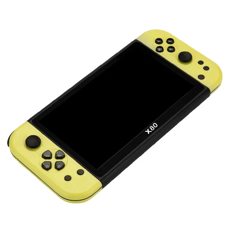 Retro X80 Handheld-Spielautomat, 7 Zoll, PSP-Handheld-Karte, HD-Großbildschirm, GBA, klassische Arcade, tragbar, 20.000 integrierte Spiele.