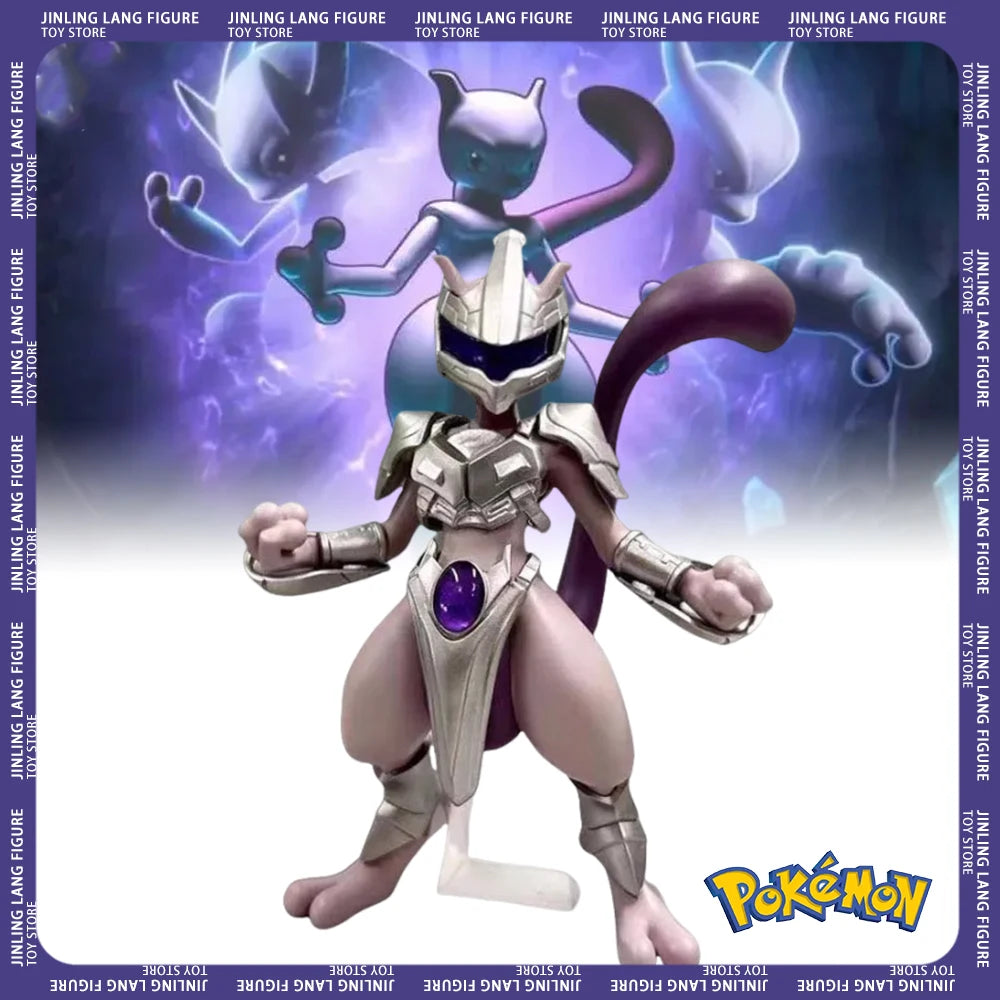 Pokemon Anime Figure Mewtwo Figure Steel Mewtwo 11cm Action Figurine Pvc Statue Model Collection Decorations Toys For Kids Gifts