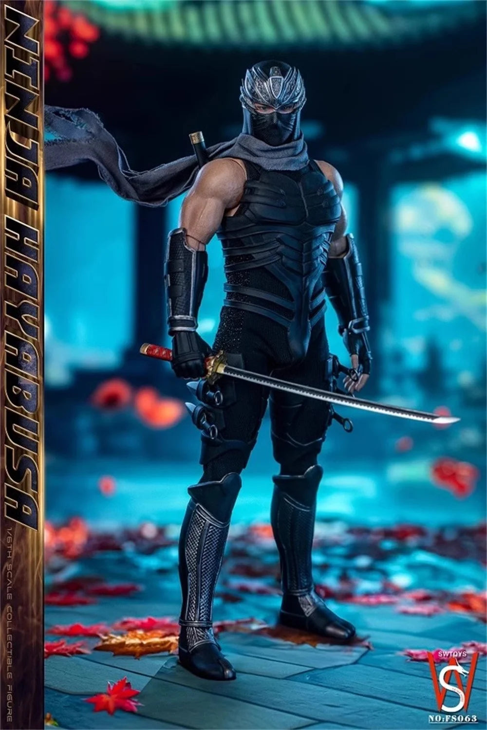 SWTOYS FS063 Asia Handsome Guy Mystery Ninja with 2 Head Full Set Moveable Action Figure Gift For Fans Collect 1/6