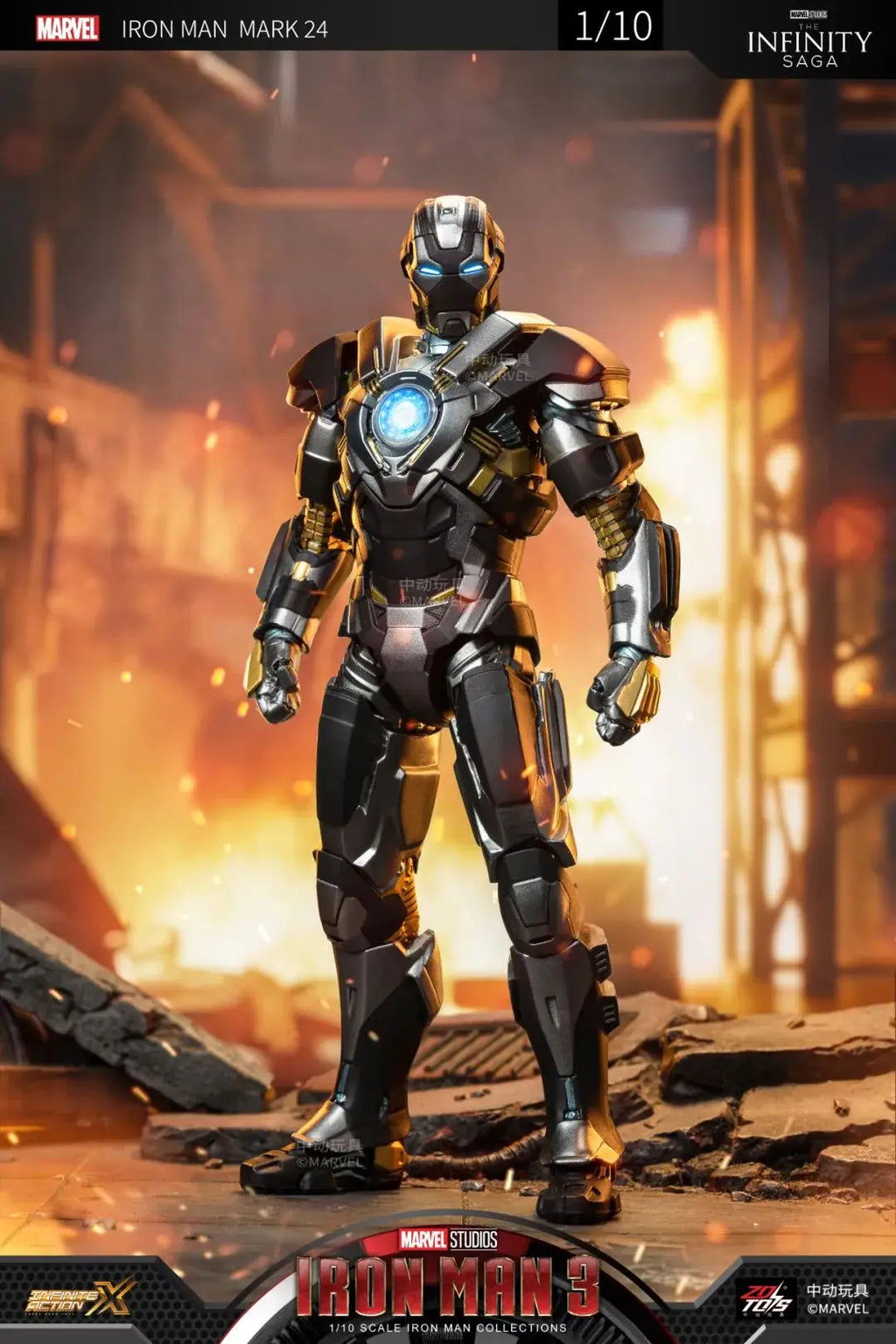 1/10 Original ZD Toys Iron Man MK2 War Machine2.0 MK16 MK11 MK24 MK35 MK47 Tony Stark Collection Model Action Figure Kids Toys