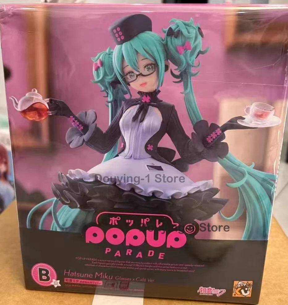 In Stock Miku 2025's Autumn POP UP PARADE Glasses Coffee Shop Ver. A/B Action Figure Anime Figure