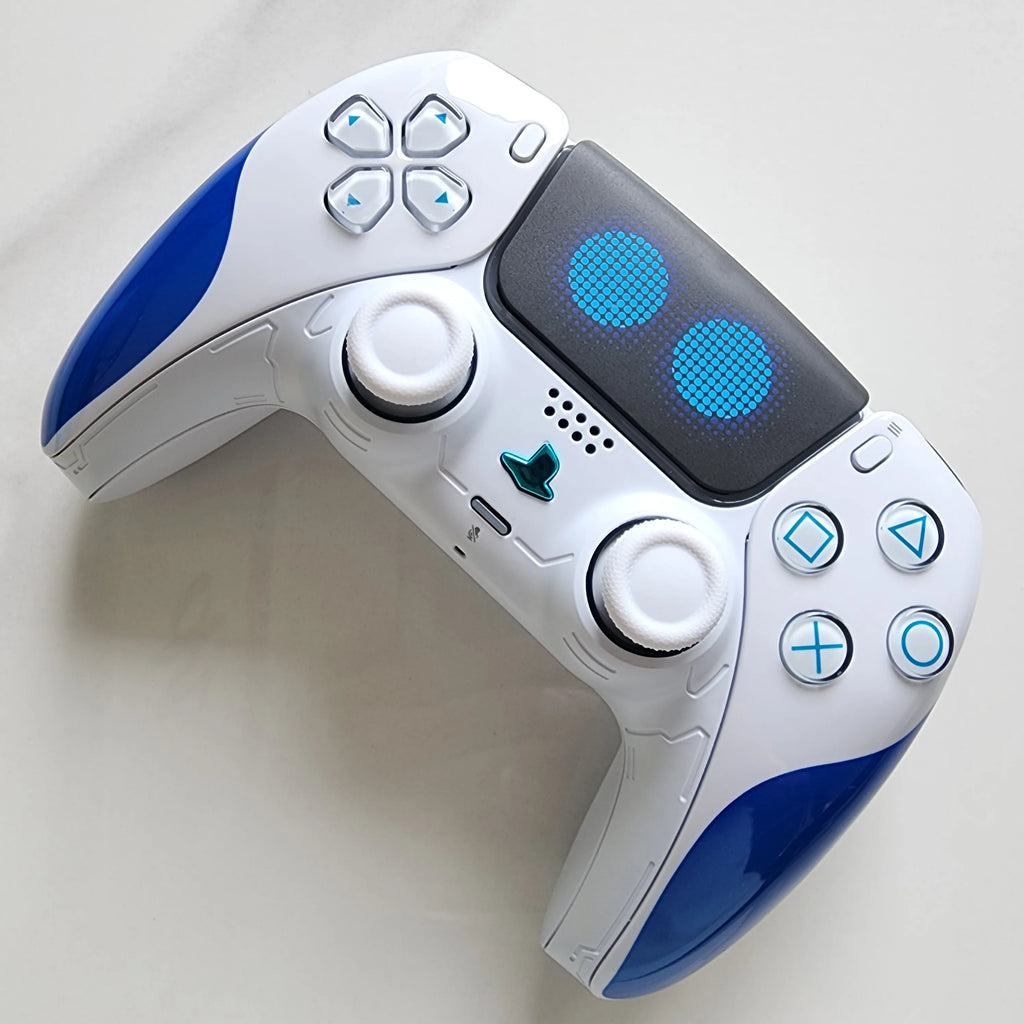 Hochwertige limitierte Auflage, originales, individuelles Upgrade und modifizierter Griff der PS5-Spielkonsole, kabelloser Controller mit Originalgriff der PS5, kabelloser Controller der PS5 Dualsense-Reihe: Cosmic Robot