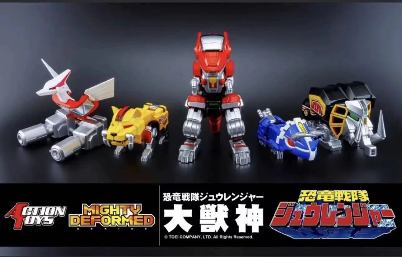 In Stock 72 Hours Action Toys MIGHTY DEFORMED Power Rangers Megazord Mecha Movable Transform Toy Gift Collection