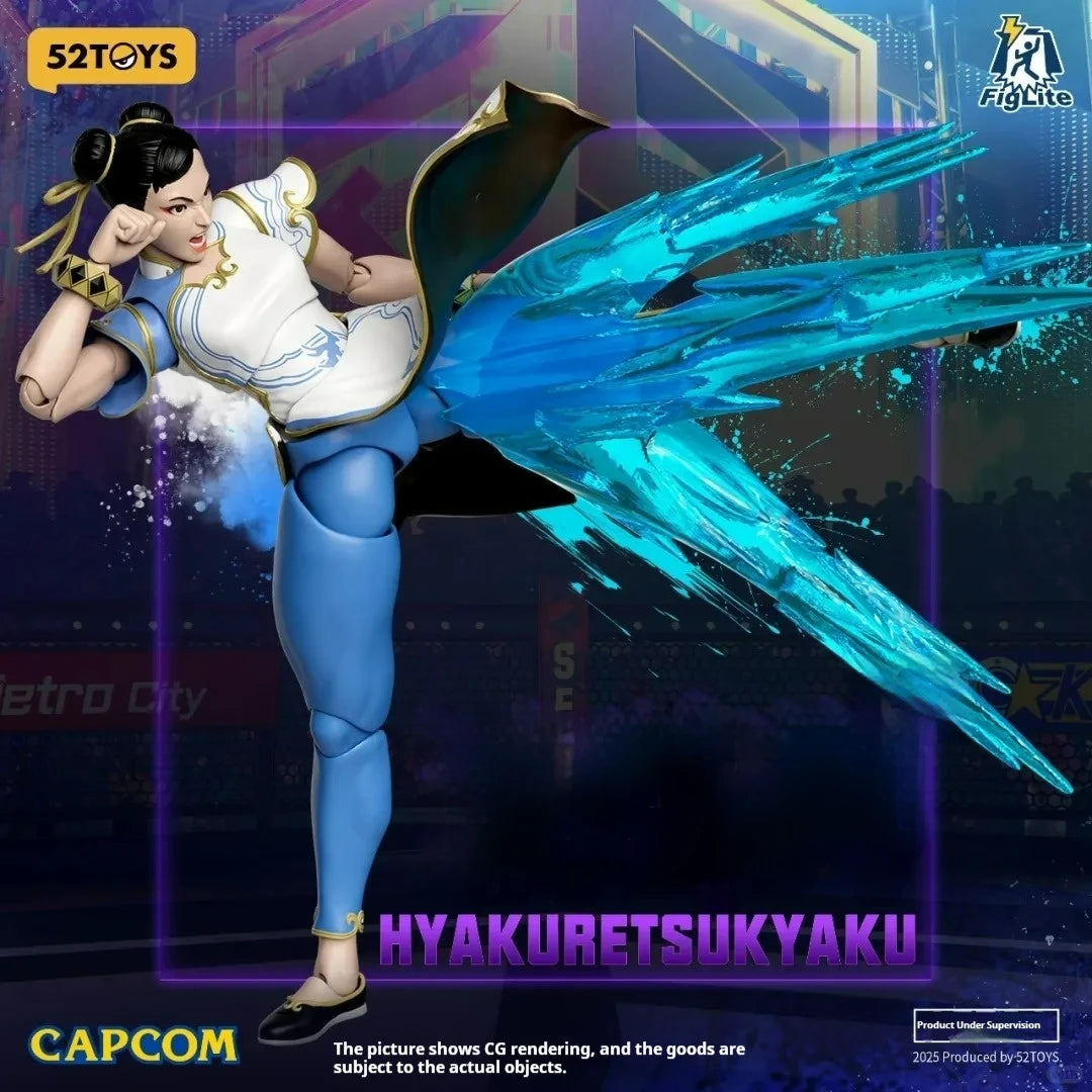 Official 52toys Lightning Dance 1/12 Figlite Street Fighter 6 Chun-Li Ryu Articulated Action Figure PVC Toy Collectibles Gift