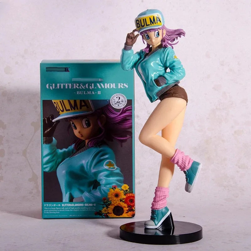 25cm Dragon Ball Anime Figure Bulma Glitter & Glamours Hot Girl Statue Hentai Action Figurine Ornaments Pvc Model Doll Gift Toys