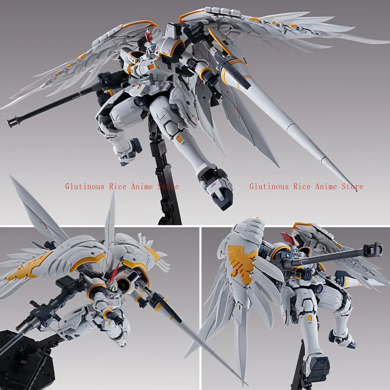 Bandai MG 1/100 pb limit GUNDAM OZ-00MS TALLGEESE FLUEGEL EW model Kit Anime Action Fighter assembly model toy gift for kids