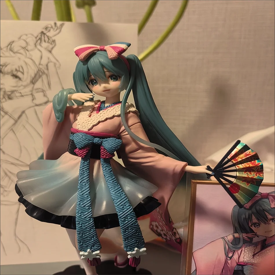 25cm New Hatsune Miku Desktop Cute Action Figure  Tokyo Series Kimono Anime Figurine Kawaii Girl Model Toy Gift