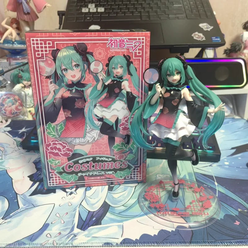 Original Taito Hatsune Miku Anime Figure China Dress Ver.  Action Figure Model Collectible Ornaments Model Christmas Toy Gifts