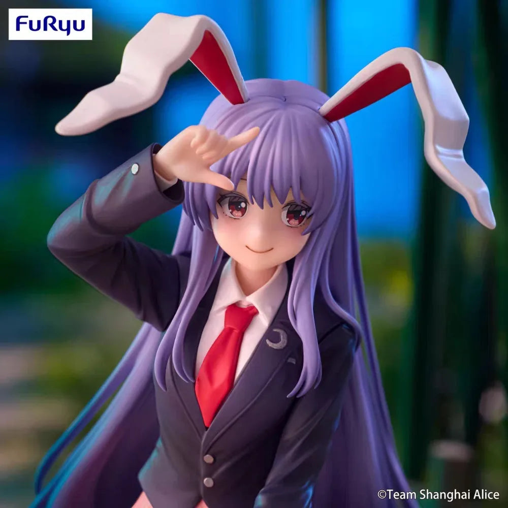 In Stock FuRyu Original Genuine Touhou Project Reisen Udongein Inaba Noodle Stopper Figure 15cm Anime Collections Model Toy Gift