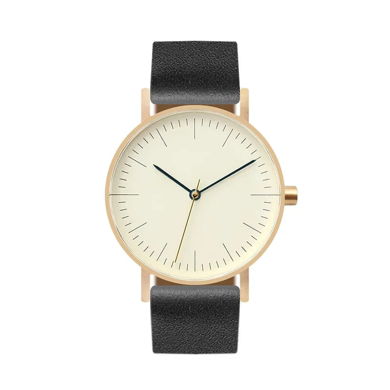 Design Sense Watch B001 Einfaches Retro-Design Stummschaltung Herren- und Damenuhr aus wasserdichtem Edelstahl