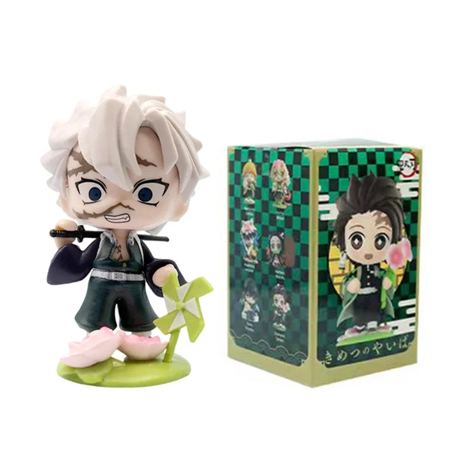 12 Styles Demon Slayer Anime Figure Set Q Version PVC Collectible Model Toy for Kids Adults Anime Fans Gift