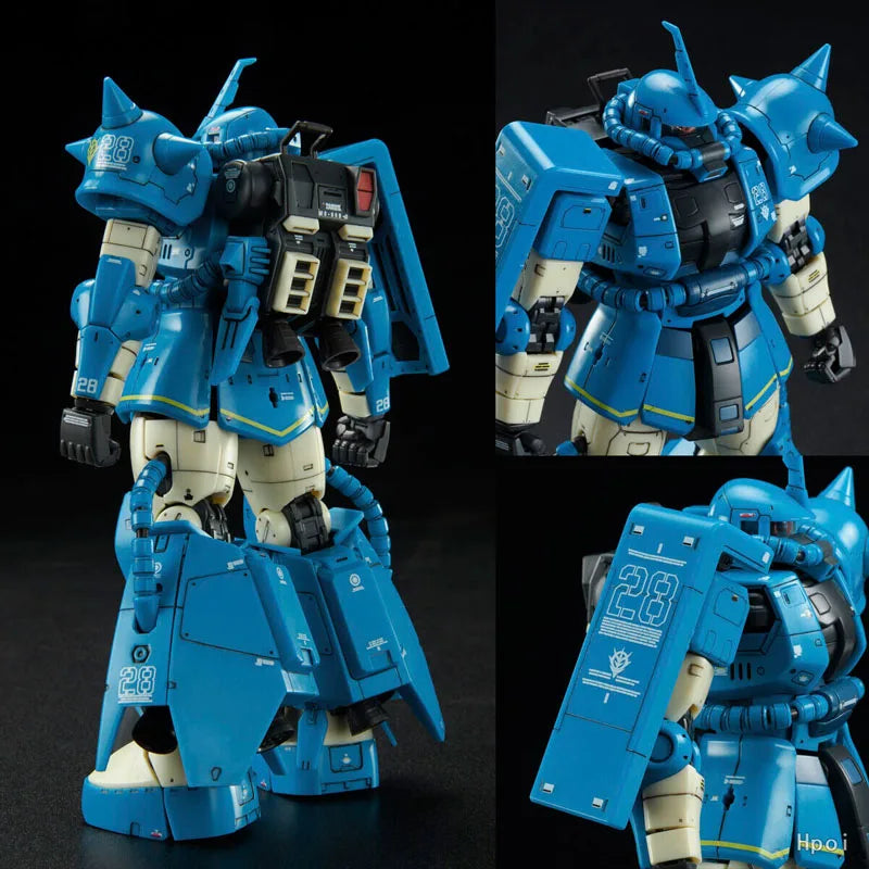 In Stock BANDAI Original Box RG 1/144 MS-06R-2 ROBERT GILLIAM S ZAKU2 Action Figure Model Toy Gift for Kids Foam Box Packaging