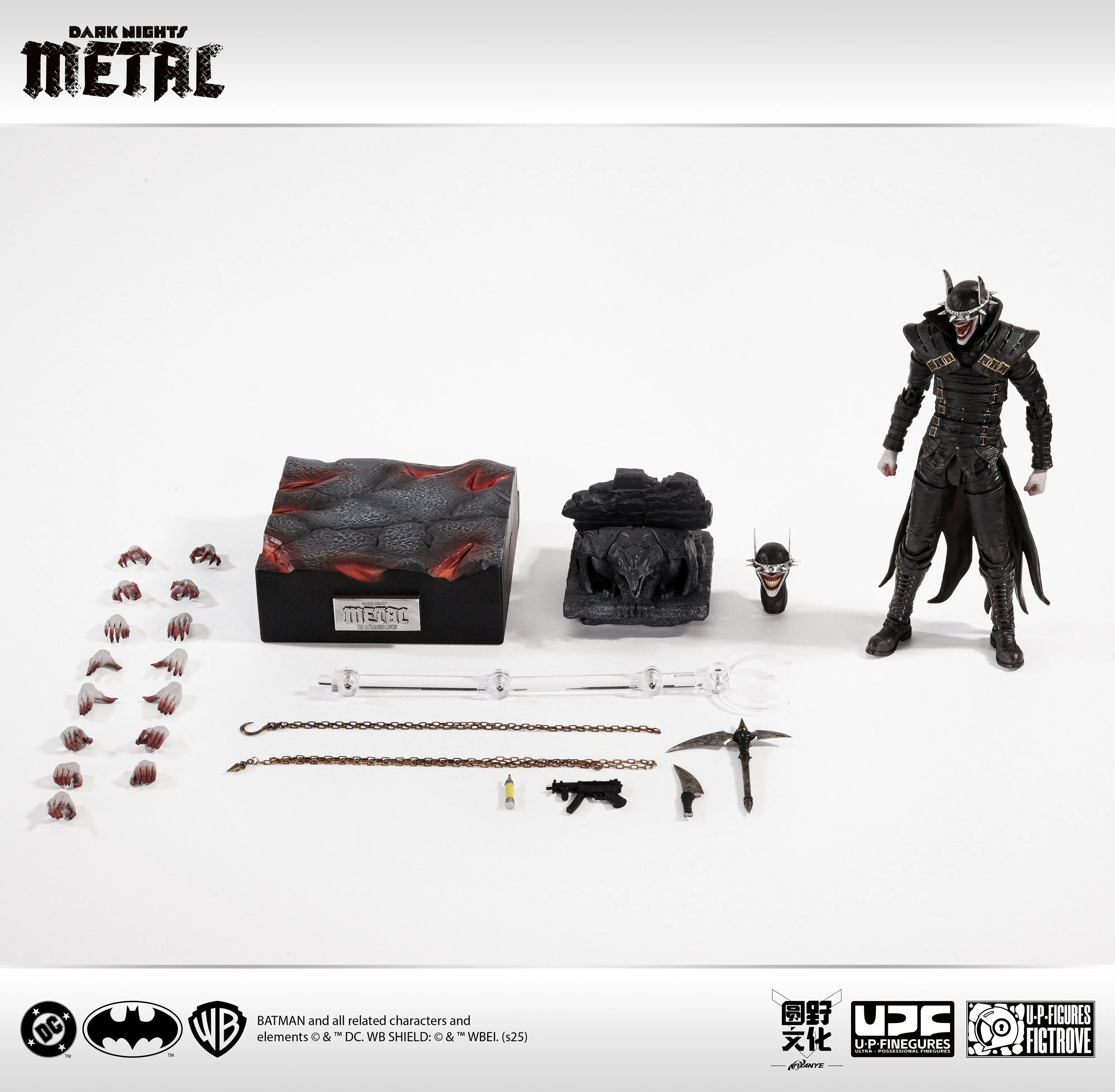 U-P-Finegures Batman Dark Nights: Metal The Batman Who Laughs DCC Model Action Figure Trendy Toys Doll Gift Hobby Collectible