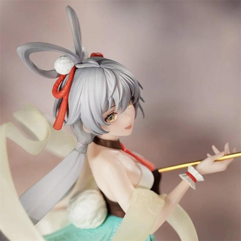 Adorable Anime Girl Lotus  Moon Figure Desktop Decoration Cuter Case Ornament Collectible Model Gift for Adults