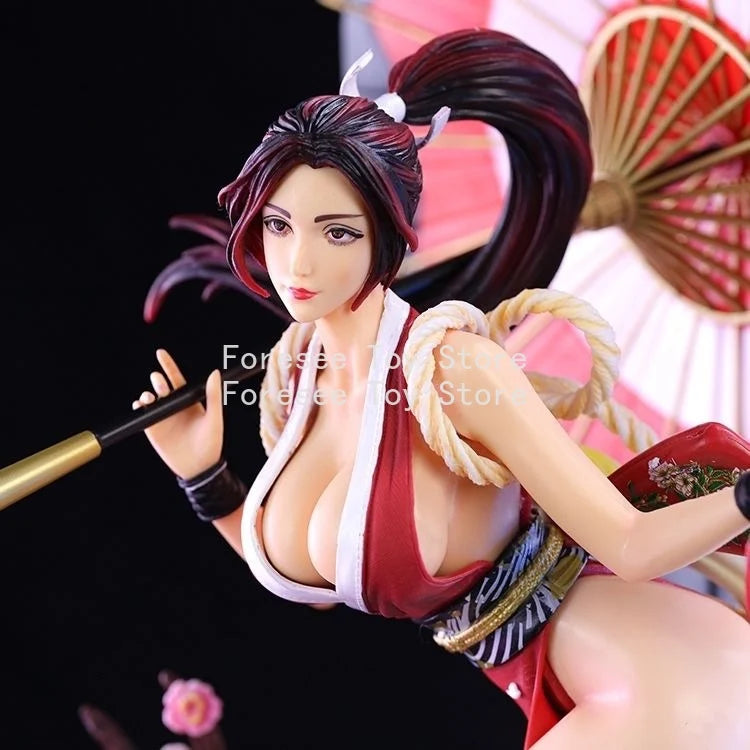 61cm Mai Shiranui Figure The King of Fighters XIV Anime Figures Beautiful Girl Light-up Desktop Decorations Best Gifts for Boys