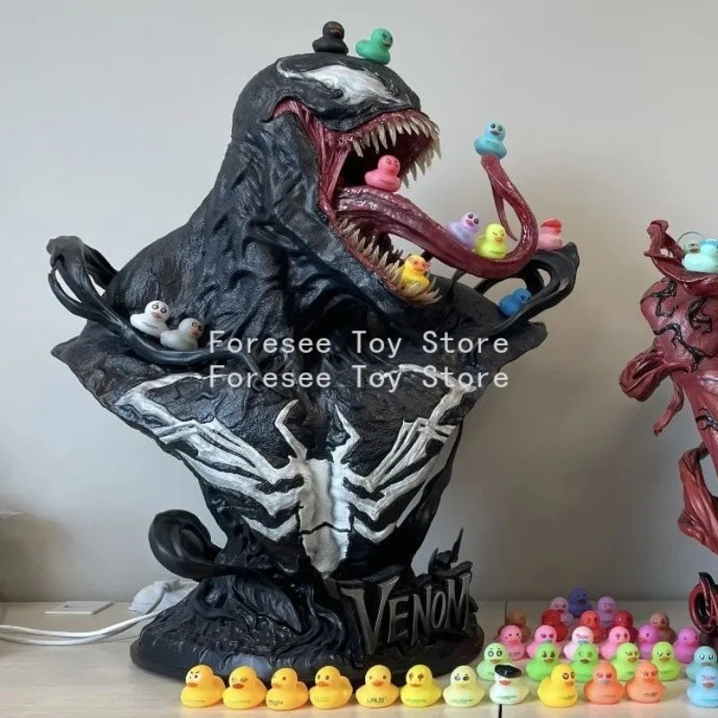 New 80cm Venom Bust Figure The Avengers Anime Surroundings Figure Collection Desktop Ornament Decorations Best Gift for Children