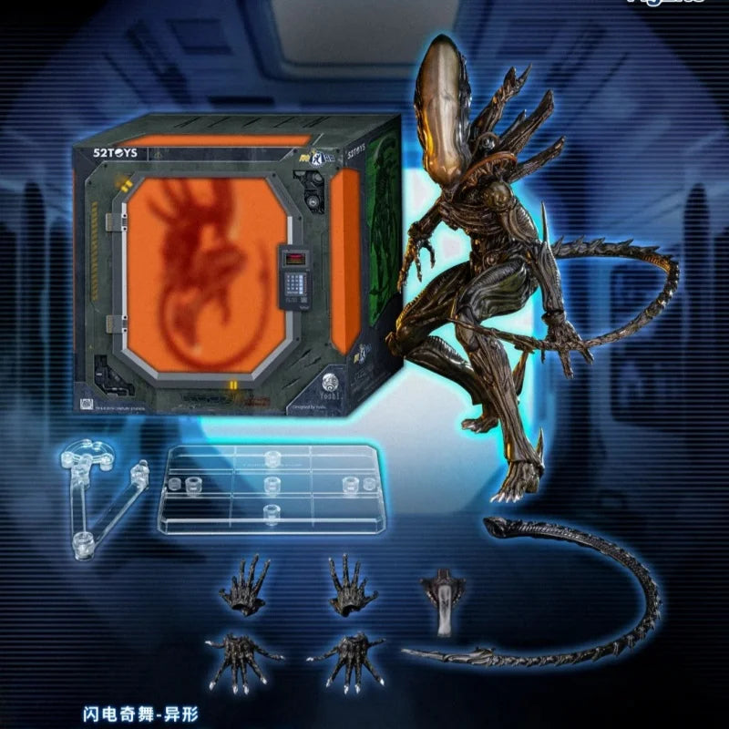 in stock 52TOYS Xenomorph Lightning Groove Articulated Action Figure Statue Ornament Gift Toy