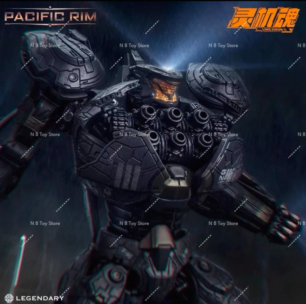 In stock LING JIHUN Original Pacific Rim Striker Eureka 8-inch 20CM LED Light Emitting Action Figures Toy Collection