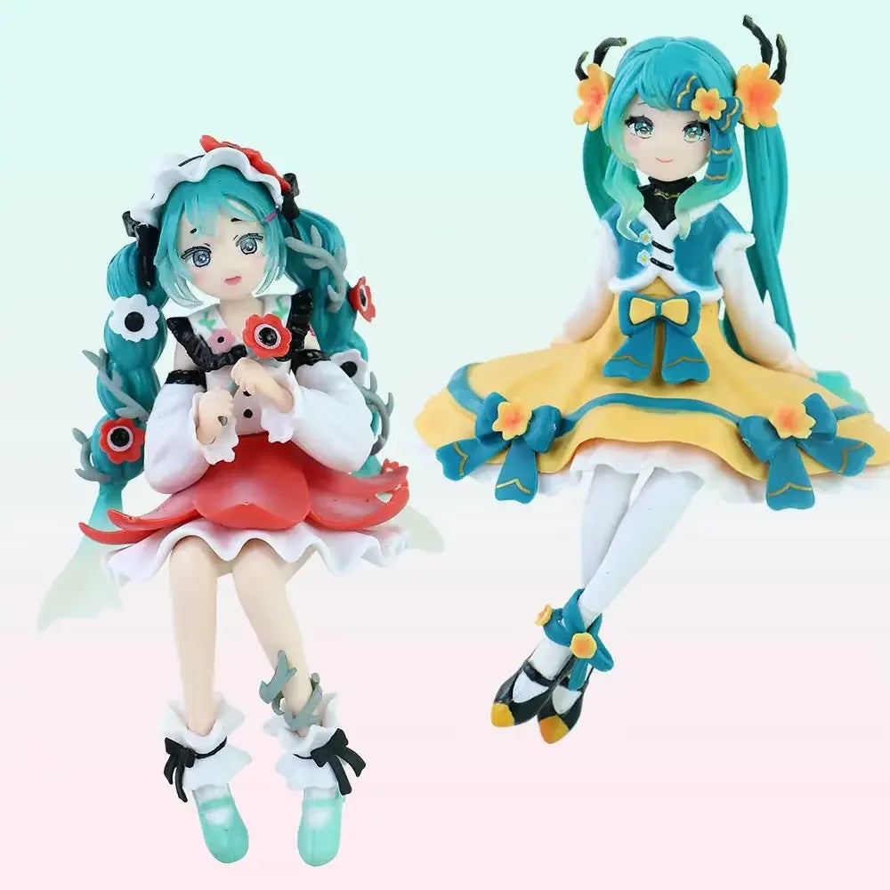 Anime Hatsune Miku Figure Toys Flower Fairy Collection MIKU Kawaii Cartoon PVC Action Figurine Model Dolls Birthdays Gifts Toys