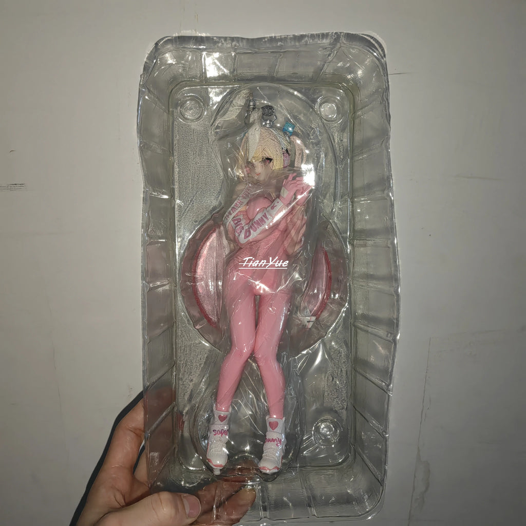Anime Superbunny Cute girl Pink suit Action Figure Model Toy 28cm