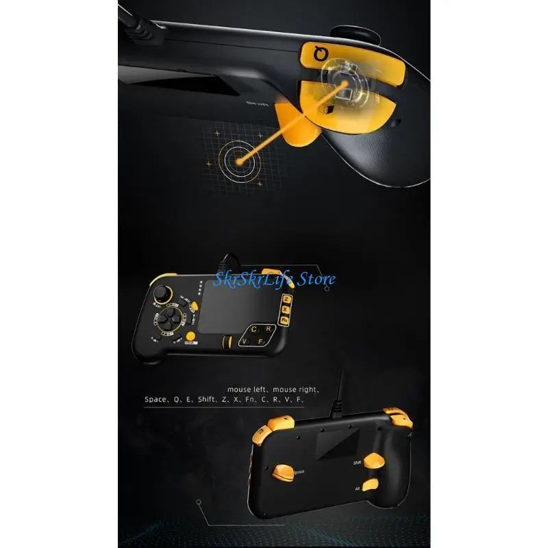 E65E Gaming Controller,PC Game Controller Joystick with Trigger Buttons for