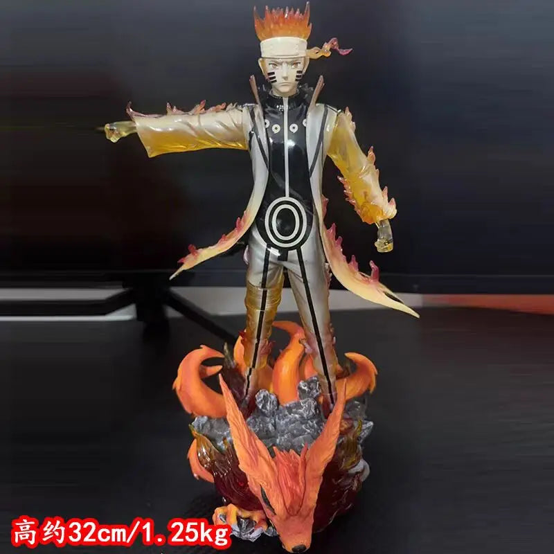 32cm Anime Peripherals Figure Uzumaki Naruto Namikaze Minato Anime Model Collect Pvc Desktop Ornament Decorations Children Toys