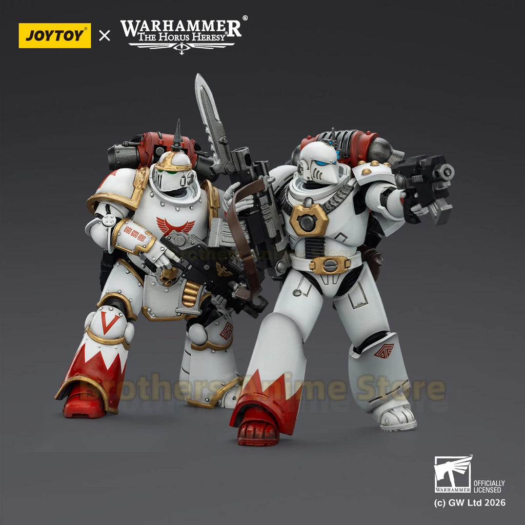 JOYTOY Warhammer 40K White Scar Legion MKIII MKVItactical legionnaire and motorcycle 1/18 movable figure soldier collection gift